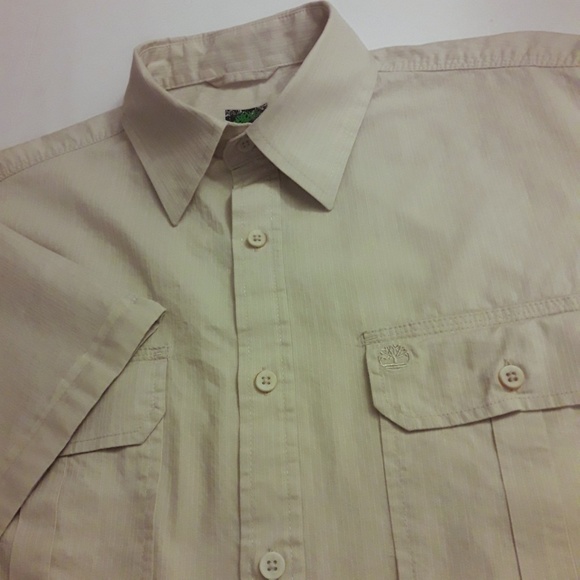Bundle “3 x $20" TIMBERLAND Men's S/S Button Down Cotton Cream Shirt M - Picture 8 of 8